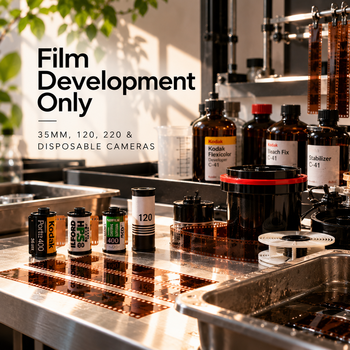 Film Development Only — 35mm, 120, 220 & Disposable Cameras